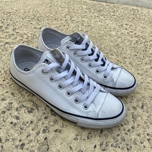 Classic White Leather Converse All-Stars